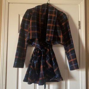 Favlux Fashion plaid coat.